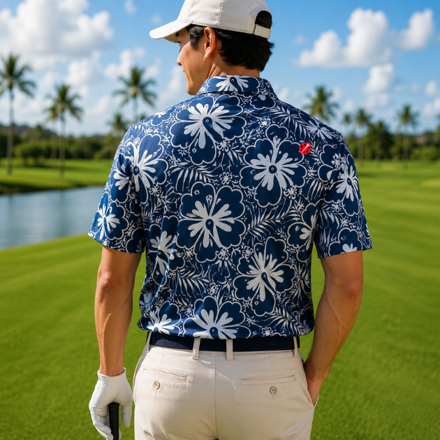 Ko Olina Men's Hibiscus Performance Polo
