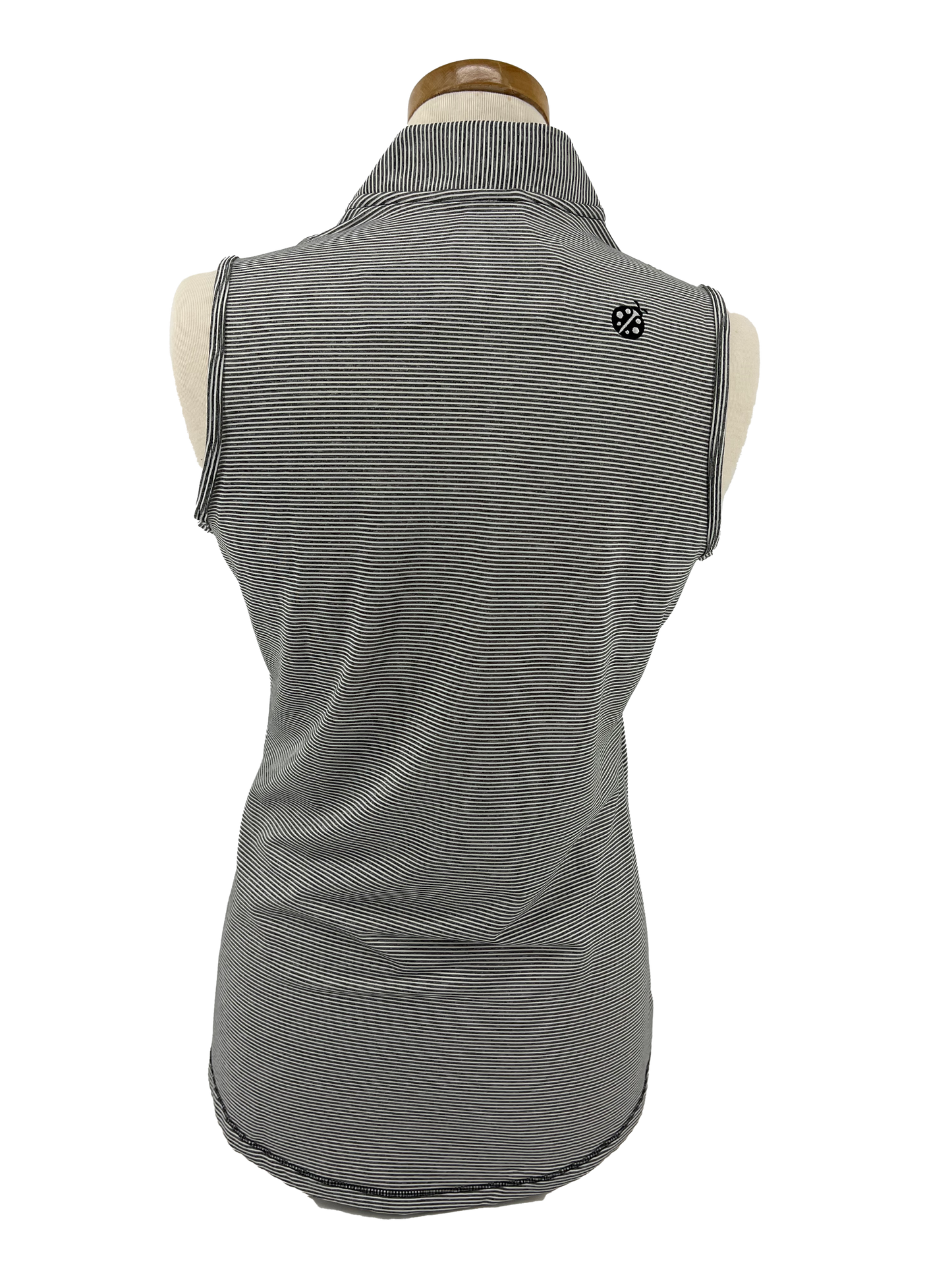 Adidas Two-Color Ottoman Sleeveless Polo Shirt