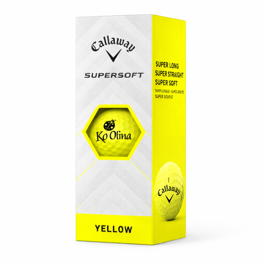 CALLAWAY SUPERSOFT YELLOW GOLF BALL SLEEVE