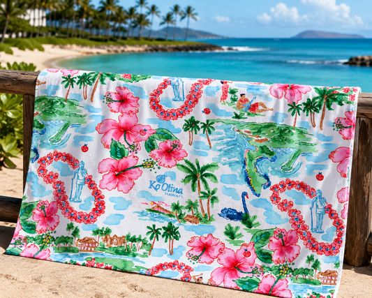 KO OLINA CUSTOM BEACH TOWEL