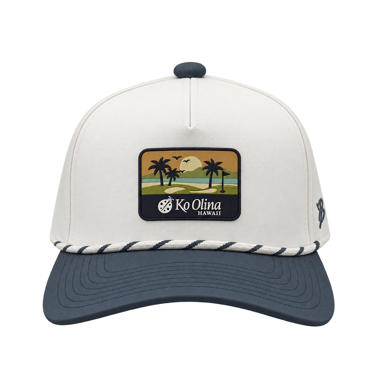 Ko Olina Branded Bills Curved 5-Panel 2-Tone Rope Tropical Cap