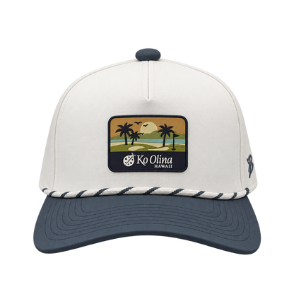 Ko Olina Branded Bills Curved 5-Panel 2-Tone Rope Tropical Cap