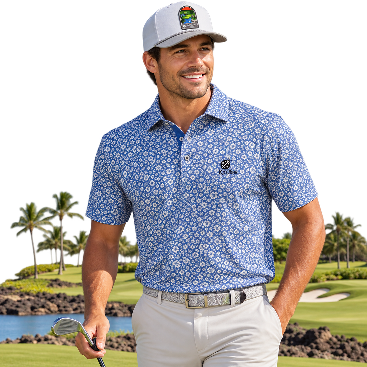 Ralph Lauren RLX Ditsy Hibiscus Performance Polo