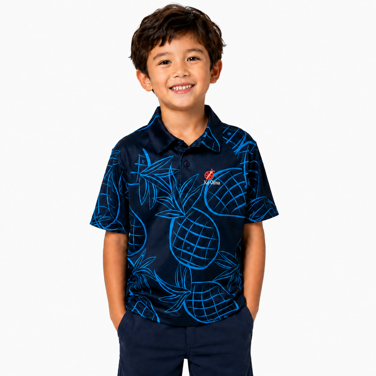 Ko Olina Kids Pineapple Performance Polo