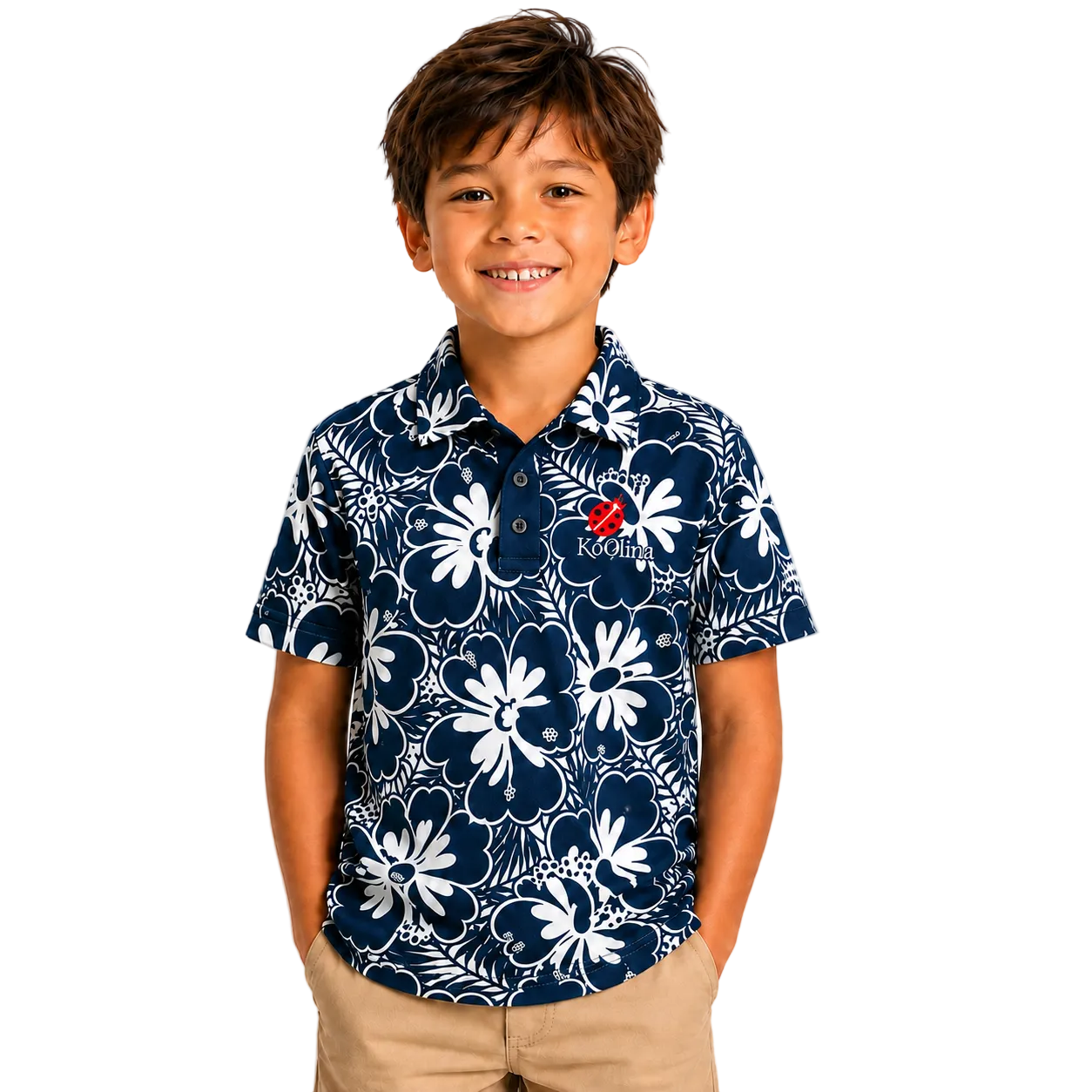 Ko Olina Kids Hibiscus Performance Polo
