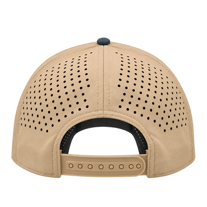 Ko Olina Branded Bills Flat 5 Panel Rope 2-Tone Tropical Patch Hat