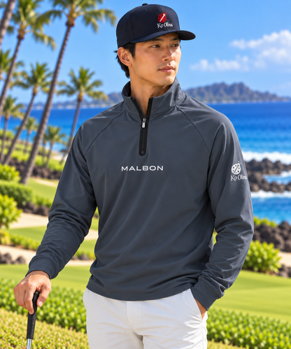Malbon Men's Performance Raglan Quarter-Zip