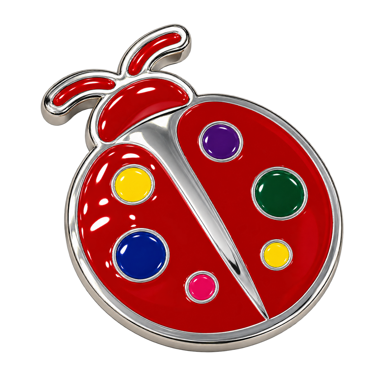 Ko Olina Multi-Color Ladybug Metal Magnet