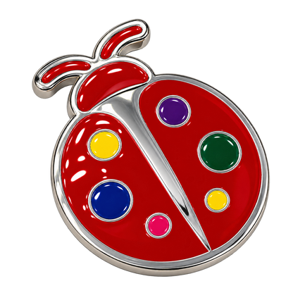 Ko Olina Multi-Color Ladybug Metal Magnet