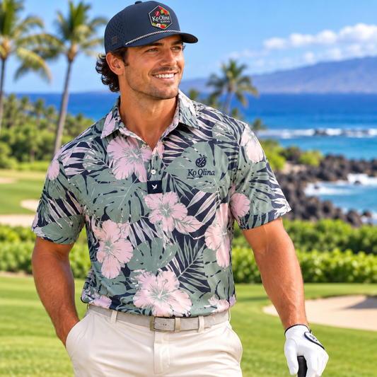 Ko Olina x Bad Birdie Don’t Touch the Flowers Polo