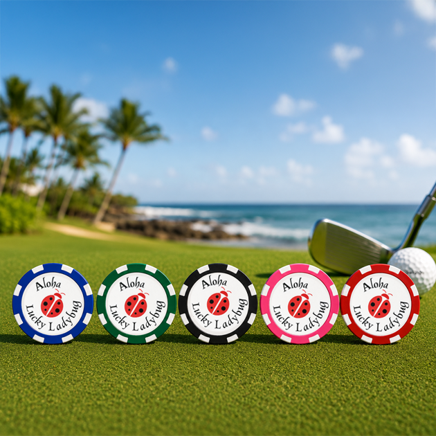 Premium Custom Poker Chip Golf Ball Markers