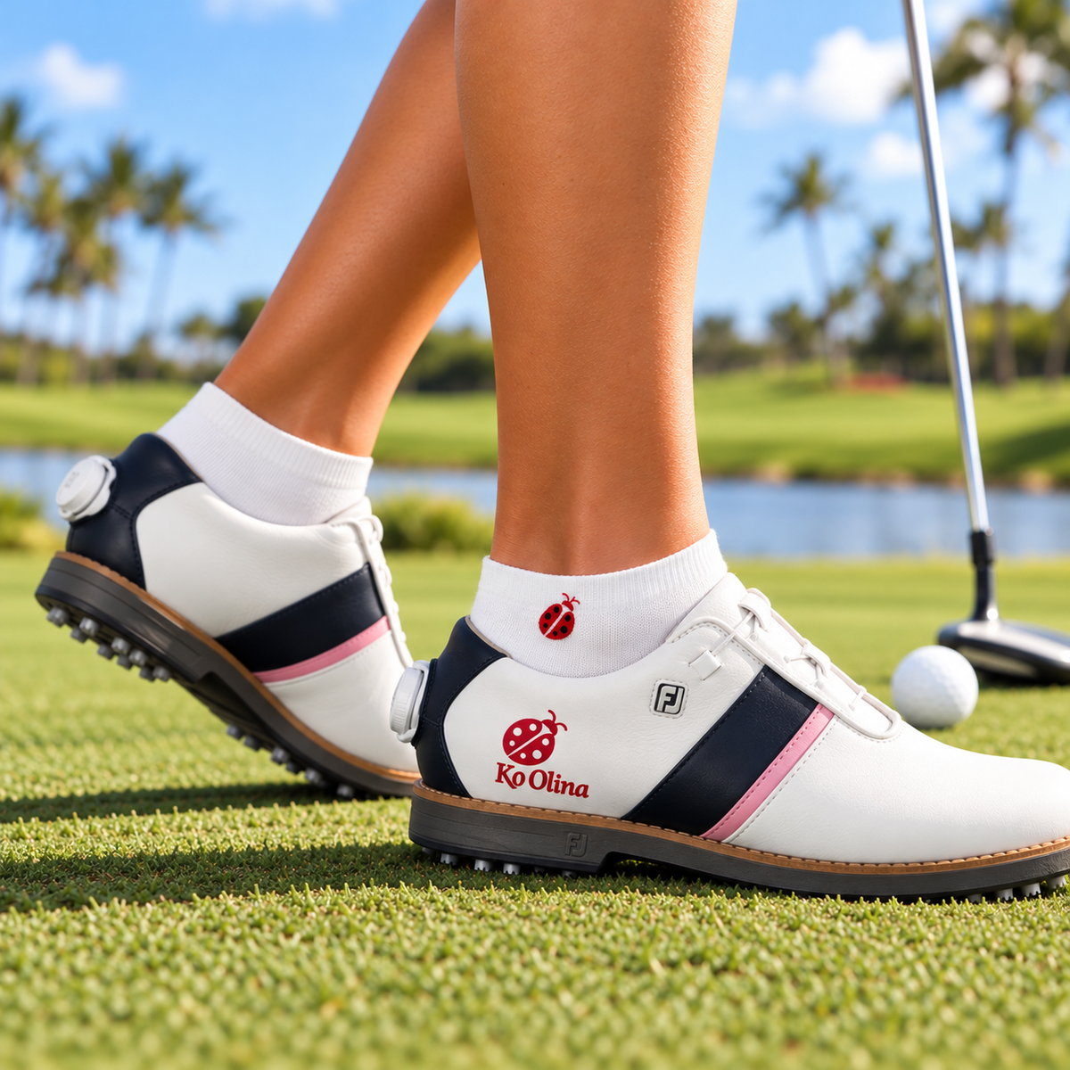 FootJoy Women's ProDry Sportlet Golf Socks with Ko Olina Logo