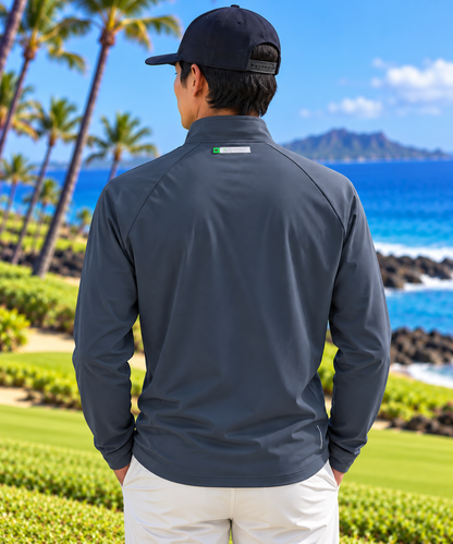 Malbon Men's Performance Raglan Quarter-Zip